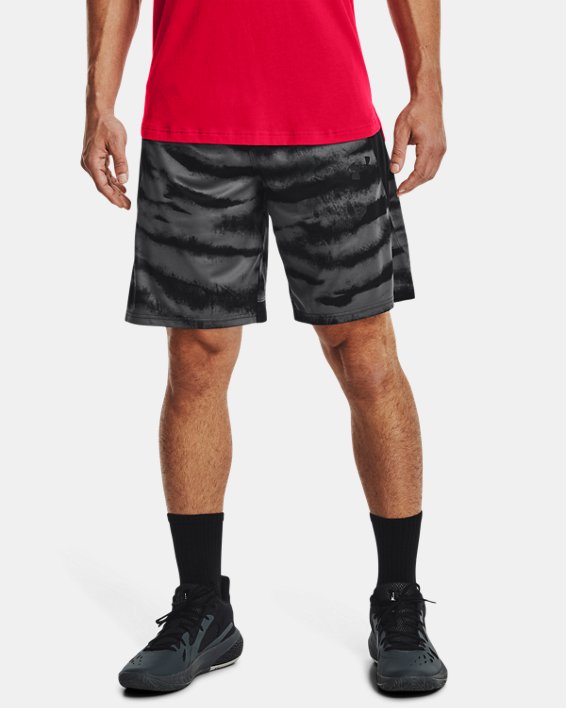 Men's UA Baseline 10'' Printed Shorts, Black, pdpMainDesktop image number 0
